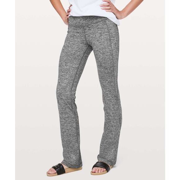 Lululemon Groove Pant Bootcut 32" Heathered Black Size 2 - Picture 1 of 9